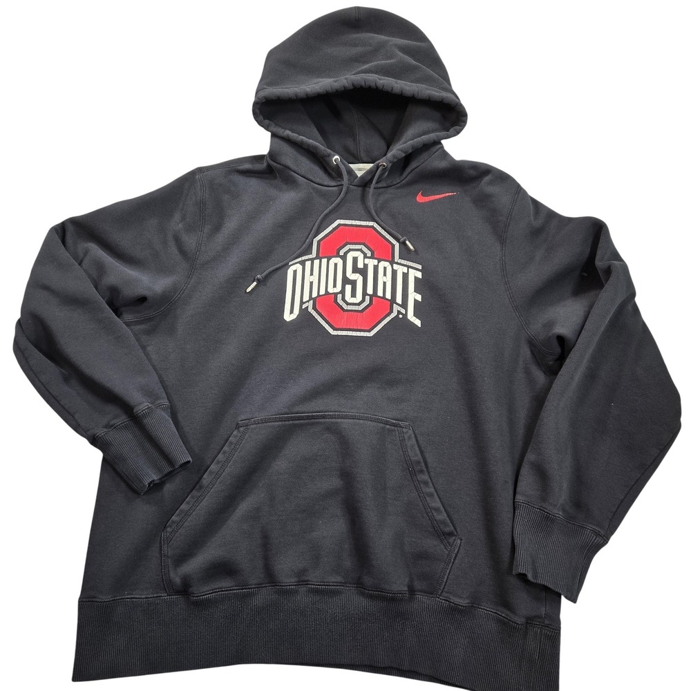Ohio State Buckeyes Hoodie Sweatshirt Mens‎ XL Black NCAA Football Nike Fleece